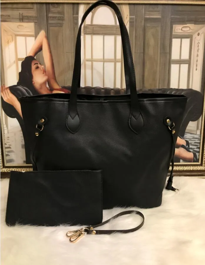 黒いエンボス加工されたデザイナーハンドバッグ財布トートバッグPUレザーファッションデザイナーバッグ