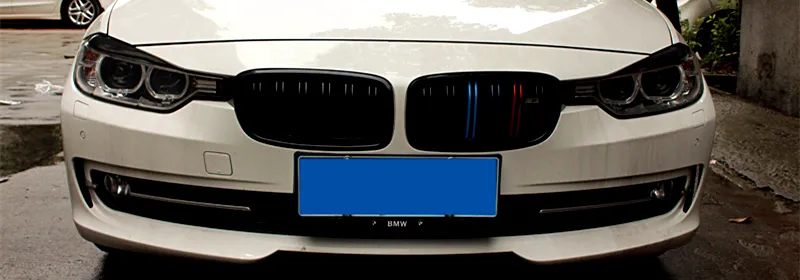 1 Paar Kohlefaser-Scheinwerfer-Augenbrauen-Augenlider für BMW 3er F30 F35  Frontscheinwerfer-Augenbrauen-Aufkleber