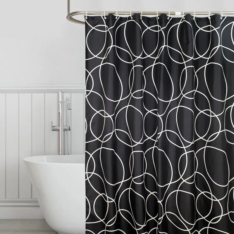 Duschvorhang Mit 12 Haken – Wasserabweisender Polyester, Größe 178 X 178 Cm Oder 152 X 178 Cm, Mit Lebendigem Digitaldruck