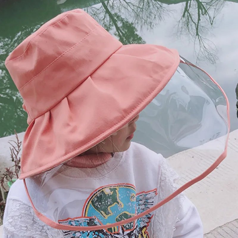 Kids Bucket Hat Shield Kids Hat Face Shield Baby Anti Foam Hood