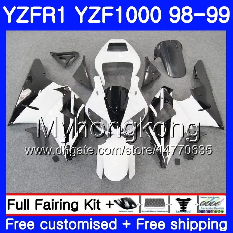 Karosserie für Yamaha YZF R 1 heißer Verkauf weiß YZF1000 YZF-R1 1998 1999 Rahmen 235HM.45 YZF-1000 YZF R1 98 99 YZF 1000 YZFR1 98 99 Karosserieverkleidung