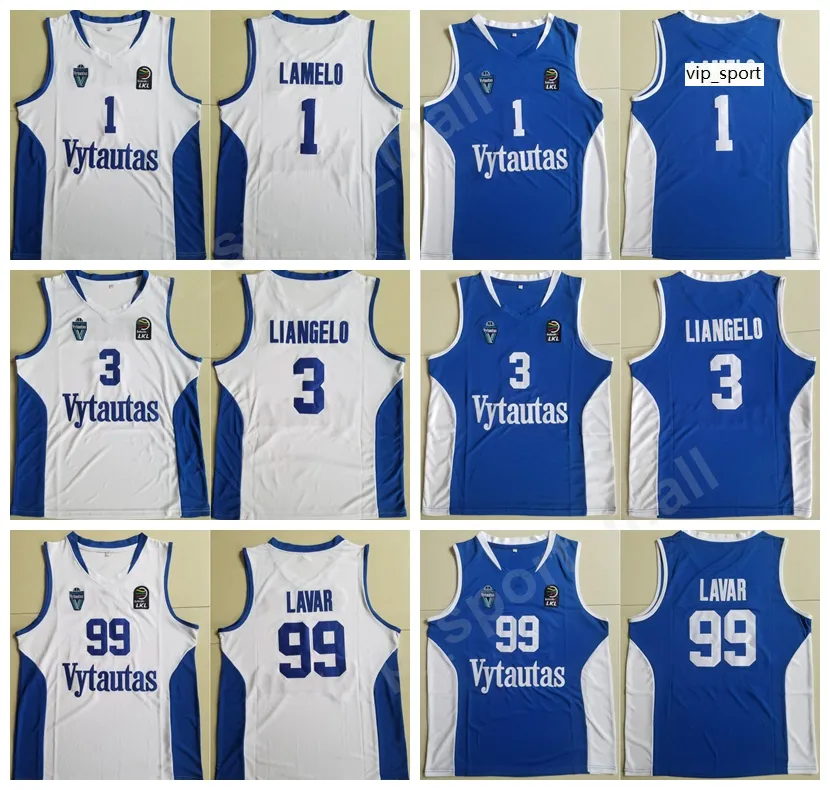Баскетбол для баскетбола Литва Vytautas Трикотажные изделия Ламело шар Liangelo Ball 99 Lavar Ball Jersey Shipped Compare Color Quality
