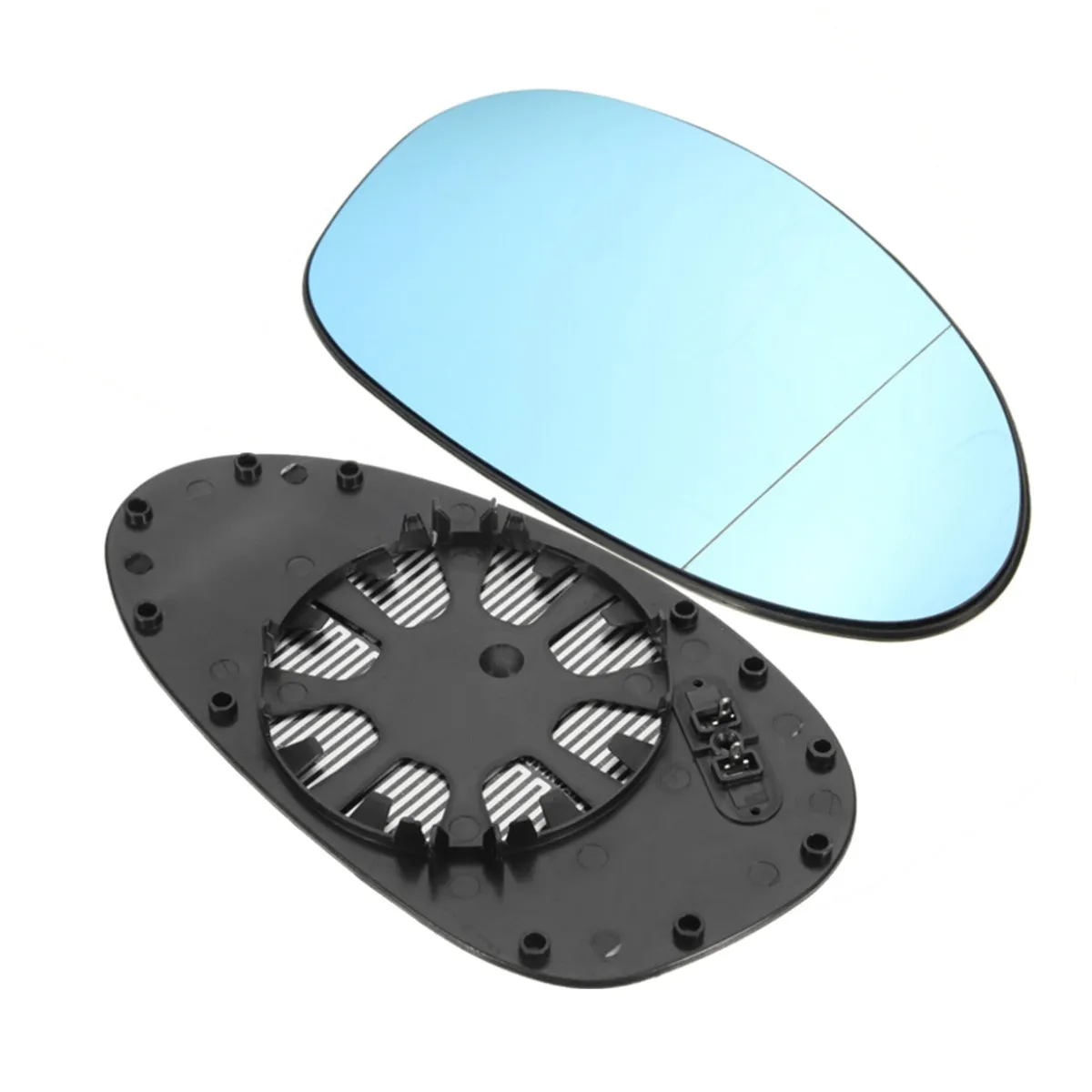 WCM Blue Tinted Heated Blind Spot Wing Mirror Glass – Left Side, For BMW M3 E90 E92 E93 (2007+)