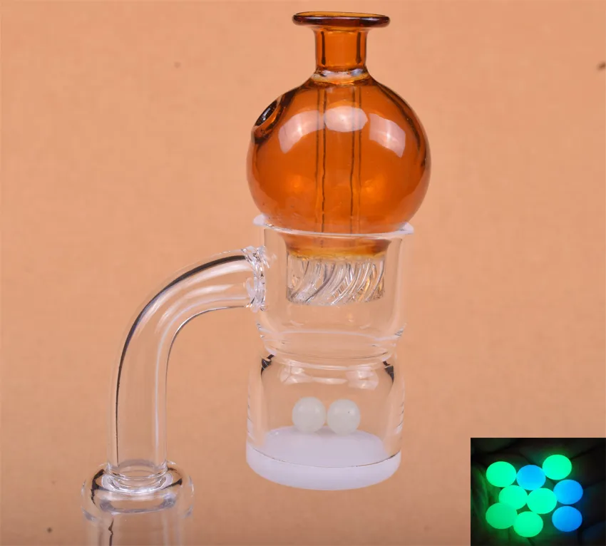 Respingo Guarda Quartz Banger Quartz prego 4 mm de espessura com giro Cap Carb e Terp Pérolas 10 milímetros 14 milímetros 18 milímetros para Dab bong Rig vidro