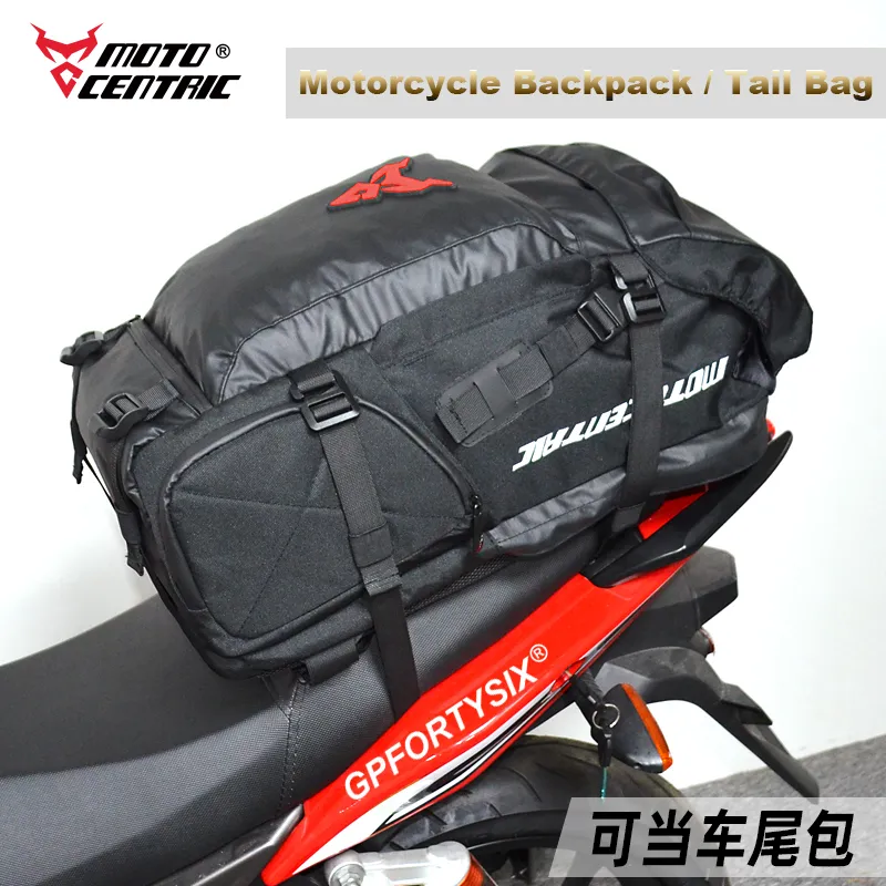 Sac de queue de moto haute capacité 37l Moto Casque Sac de siège