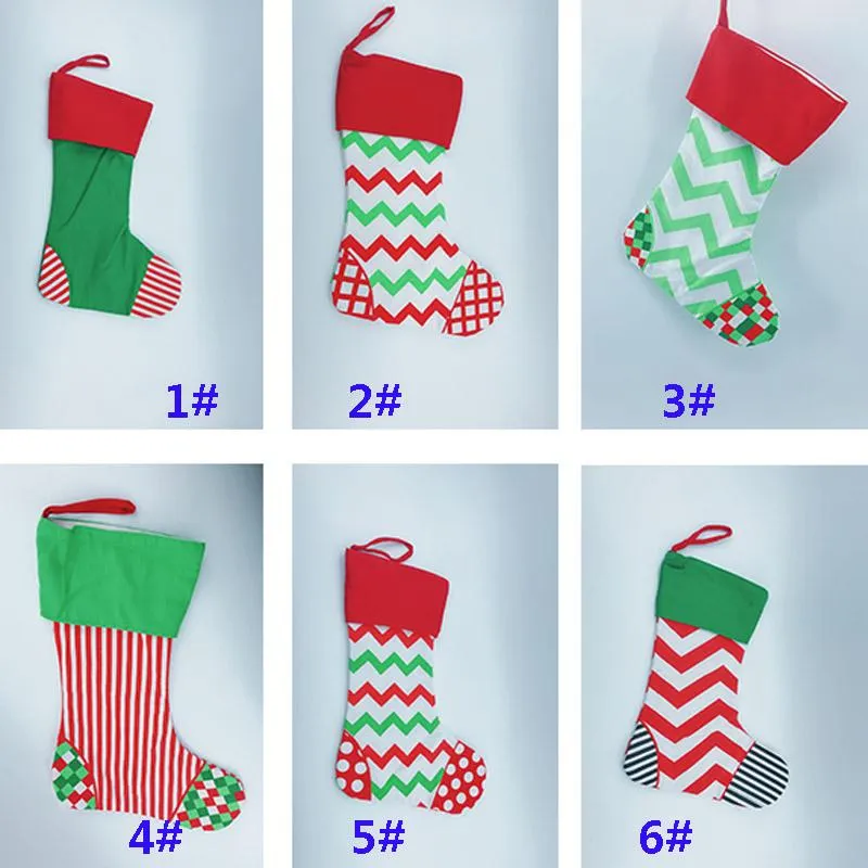 Christmas Gifts Bags Xmas  Striple Sock Wrap Bag Ornaments Decorative Drawstring Stocking Bags Decorations 