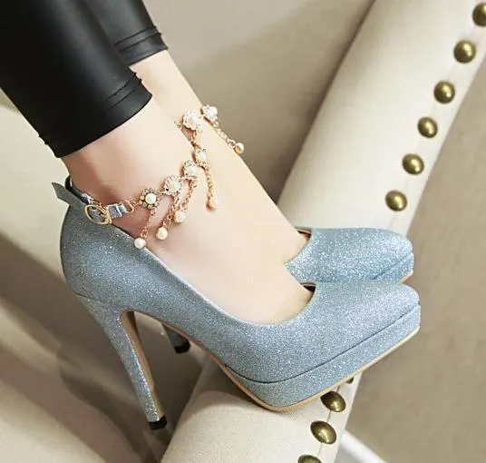 size 32 to 43 glitter rhinestone wedding shoes bridal gold heels designer pumps fashion luxury designer women shoes lilac silver blue
