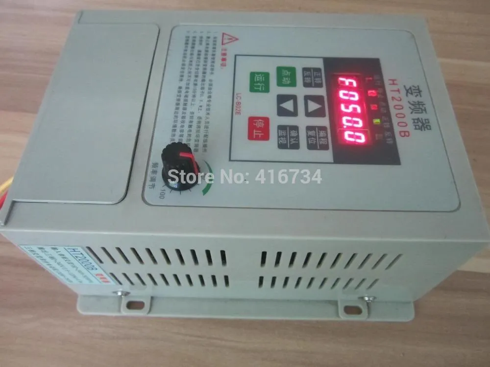 Freeshipping Hot Sale Hengtai HT2000B Begagnade Frequency Converter 220V 0.75kW Drive 380V AC Motor