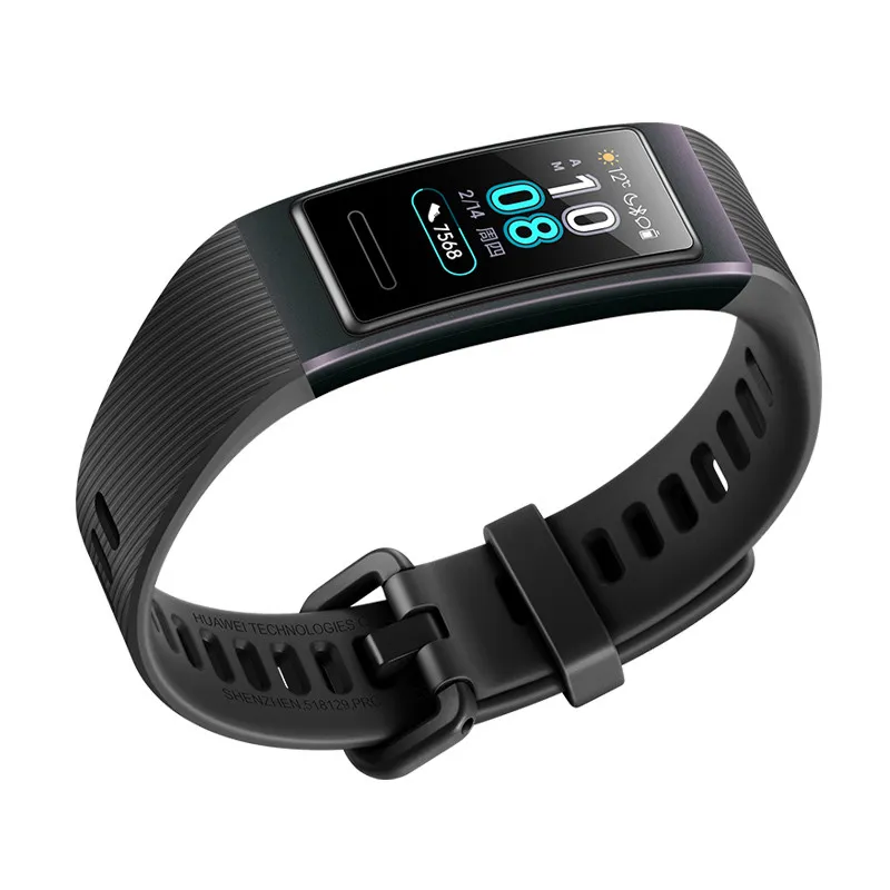 Original Huawei Band 3 Pro Smart Pulseira GPS NFC Coração Monitor de Frequência Smart Watch Sports Tracker Fitness WristWatch para Android iPhone ios