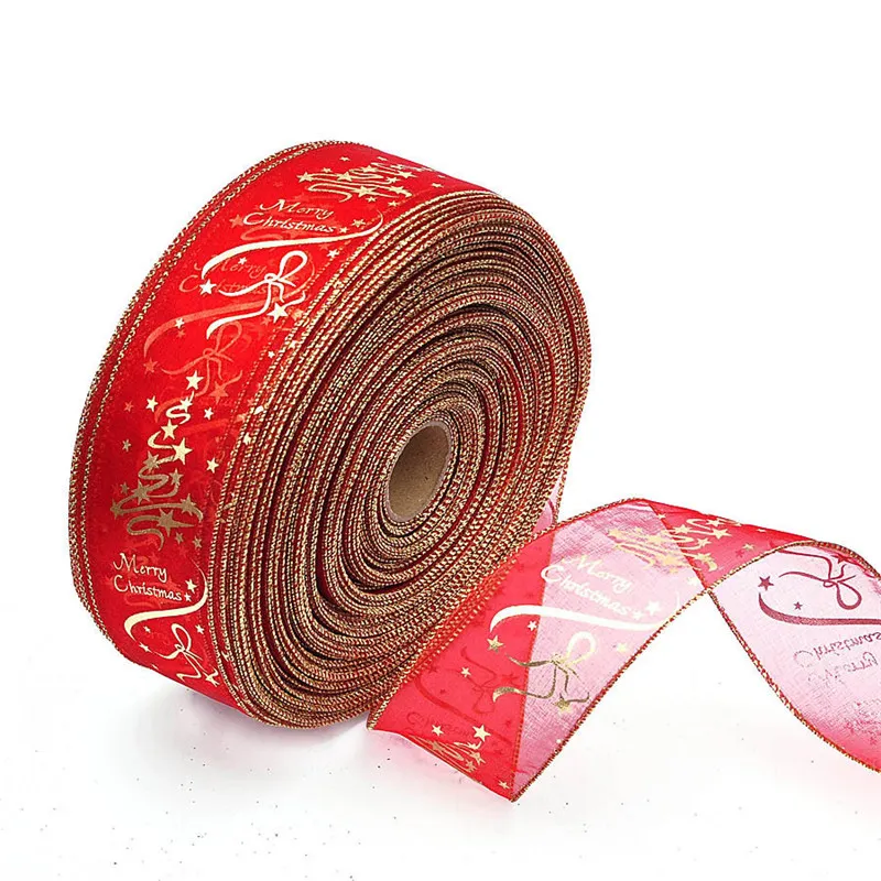 Christmas Ribbon Gift Wrapping Decoration Wrapping Xmas Ribbon