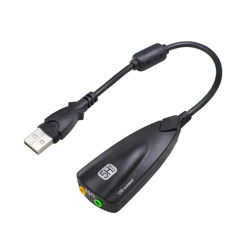 Karta dźwiękowa USB Virtual 7.1 Zewnętrzny Adapter Audio USB USB do Jack 3.5mm Słuchawki Słuchawki Sound Card do notebooka Laptopa Nowy