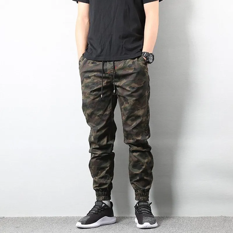 Cotone Mens Jogger Autunno Matita Harem Pants 2019 Uomini Camouflage Pantaloni Militari Allentati Comodi Pantaloni Cargo Camo Jogger