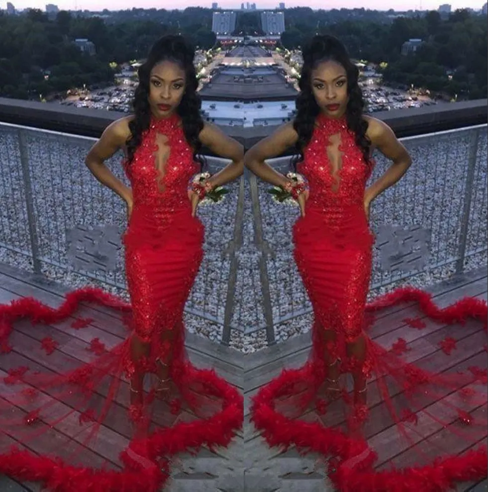 Red prom on sale dresses 2019 mermaid