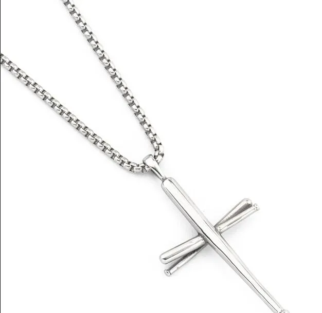 2020 Mens Charm Cross Pendant Chokers Necklaces Fashion Hip Hop Jewelry Gold Plated Design 50cm Long Chain Punk Rock Trendy Necklace For Men