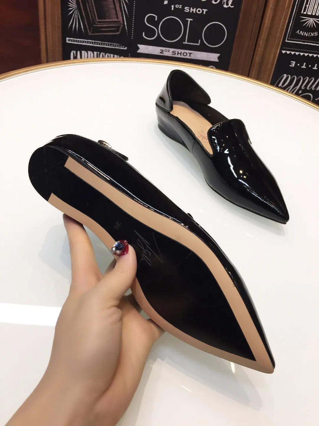 Genuine Leather Women Shoes Women Dress Shoes Entry Lux Fashion Elegant Ladies Shoes Sheepskin Lining Pointed Toe Designer