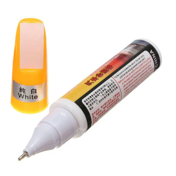 Stylo de peinture pour manteau de voiture, outils de retouche transparents pour réparation des rayures, blanc