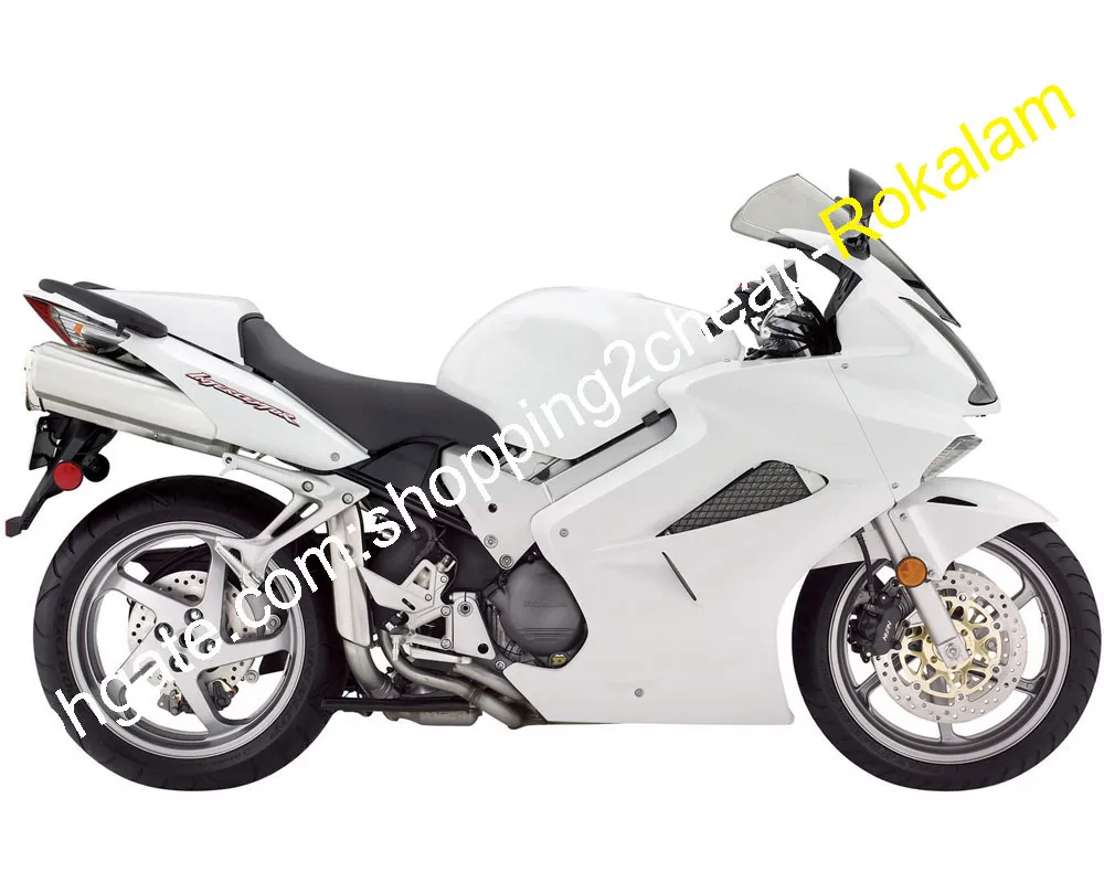 VFR 800 Fearding personalizado para Honda Cowling VFR800 2002-2012 Branco ABS Plástico Bodywork Motorycle Kit de motocicleta (moldagem por injeção)