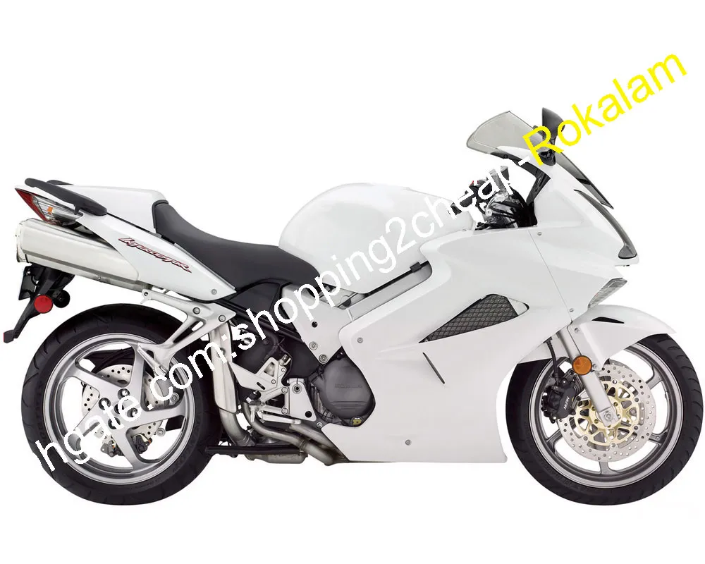 Kit de carénage personnalisé VFR 800 pour Honda Cowling VFR800 2002-2012, carrosserie en plastique ABS blanc, Kit de rechange pour moto (moulage par injection)