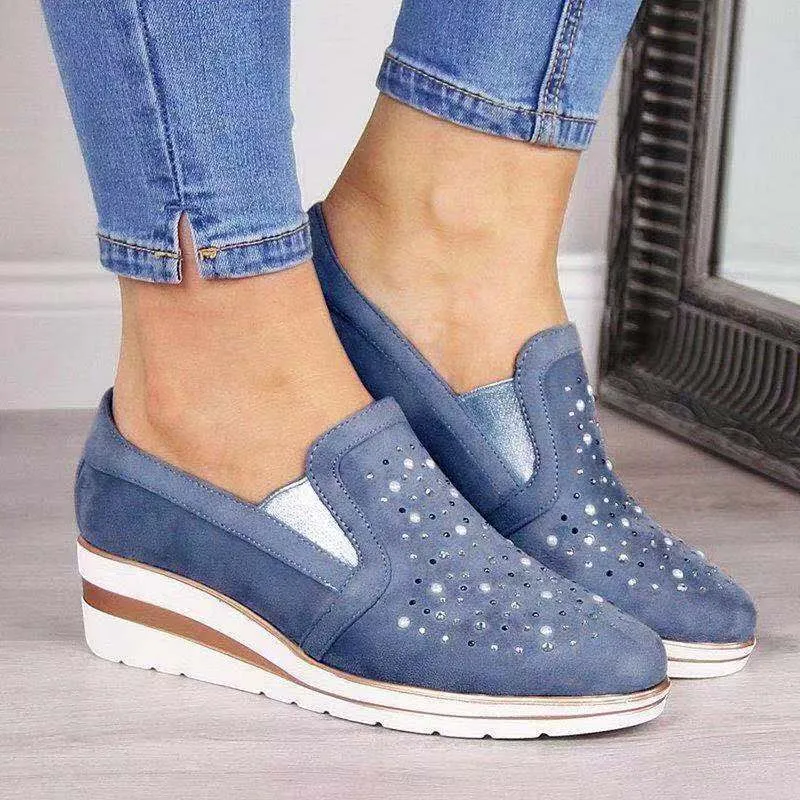 Strass açık Alışveriş Eğitmenler Boyutu 43 ile Yeni Moda Tasarımcısı Ayakkabı Low Cut Platformu Flats Sandal Kadınlar Günlük Ayakkabılar