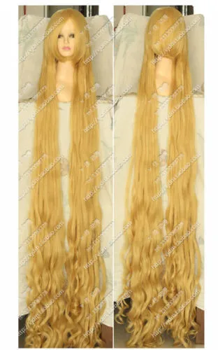 Blonde Tangled Rapunzel 200CM Long Wavy Curly Cosplay Party Wig Hair