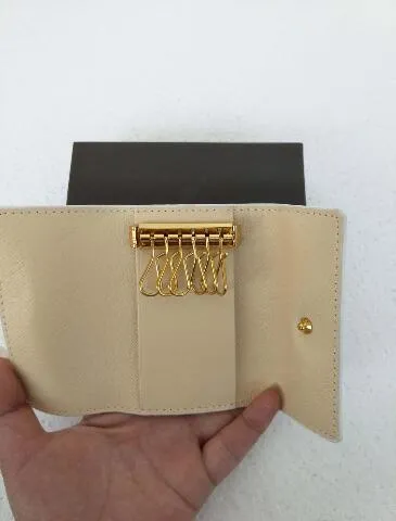 Designer- Damier Canvas håller högkvalitativ kända klassiska designer kvinnor 6 nyckelhållare myntväska läder männen korthållare plånbok handväska