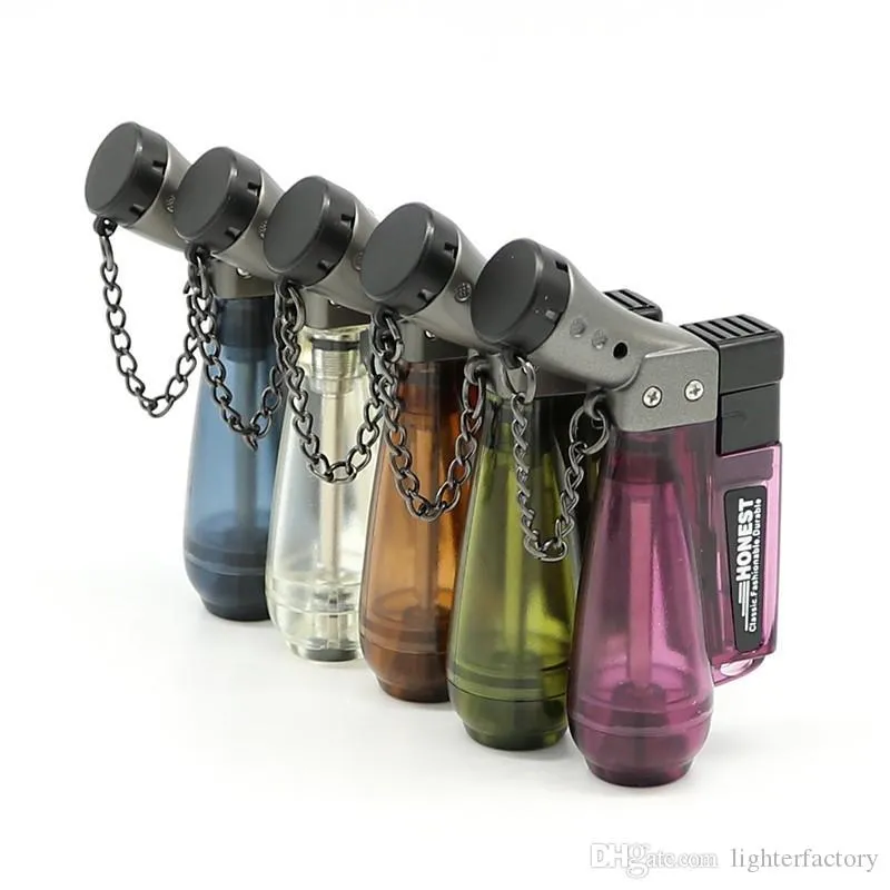 Hot Free Shipping HONEST Butane Jet Torch Cigarette Windproof Lighter Random Color NO GAS