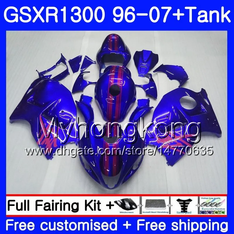 Body For SUZUKI Hayabusa GSXR 1300 GSXR1300 96 97 98 99 00 01 07 333HM.19 GSX Blue Pink R1300 1996 1997 1998 1999 2000 2001 2007 Fairing