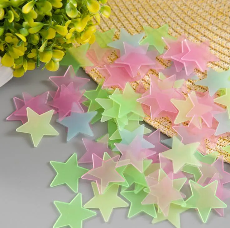 100 Stück Leuchtende Sternaufkleber Für Die Decke, 3D Sterne, Die