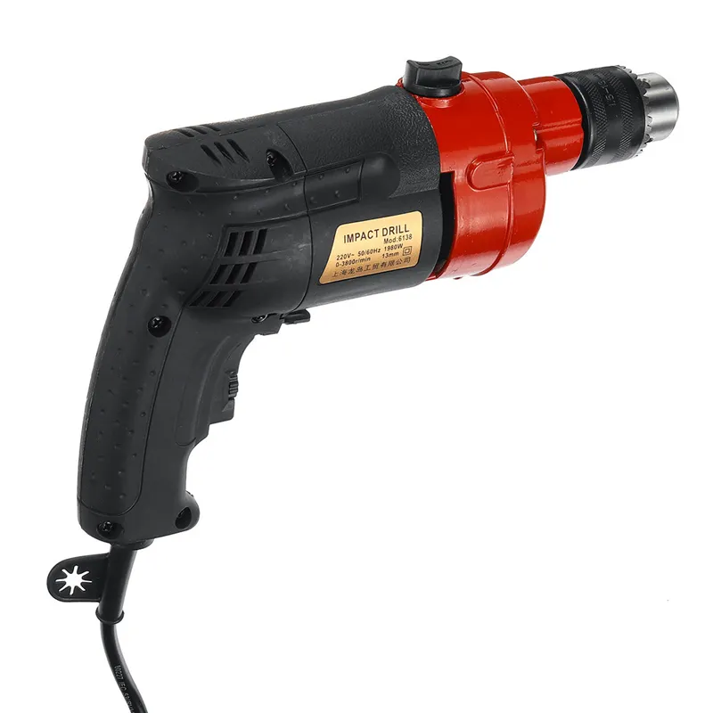 1980W 3800RPM Electric Impact Drill Household Power Drills Torque Driver Tool