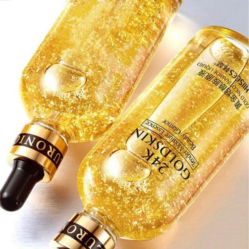 Gesichtsgrundierung, flüssige Essenz, Feuchtigkeitscreme, natürliche Gesichts-Make-up-Basis, 24-Karat-Goldfolienöl, professionelles Make-up, matte Basen, 15/30/50/100 ml