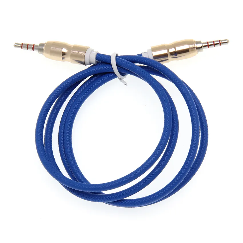 3.5 Jack Audio Cable Jack 3.5 mm Mannelijk naar Mannelijke Bullet Hoofd Audio Aux Kabel voor iPhone Auto Hoofdtelefoon Luidspreker 4 Draadlijn Aux Cord