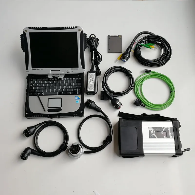 MB STAR SD C5 Connect Auto Diagnostic Tool Compact with WiFi V12.2023 HDD SSD CF19 Toughbook Laptop Full Set Ready to Work