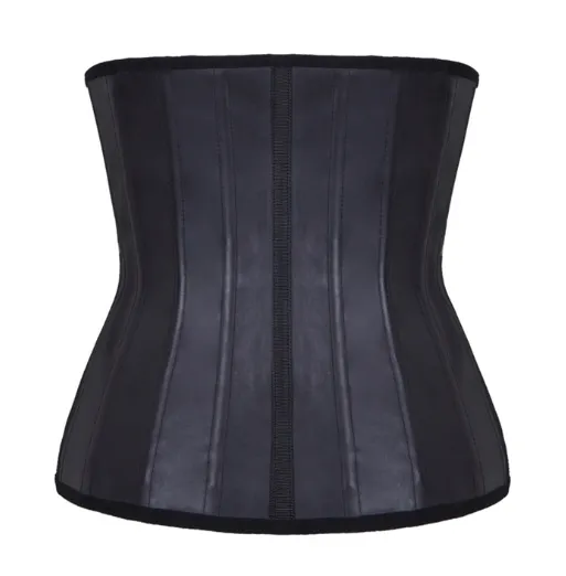  Body Shaper Faja Skin Color Latex Vest Girdle, Black Cotton- Shapewear Cincher : Sports & Outdoors