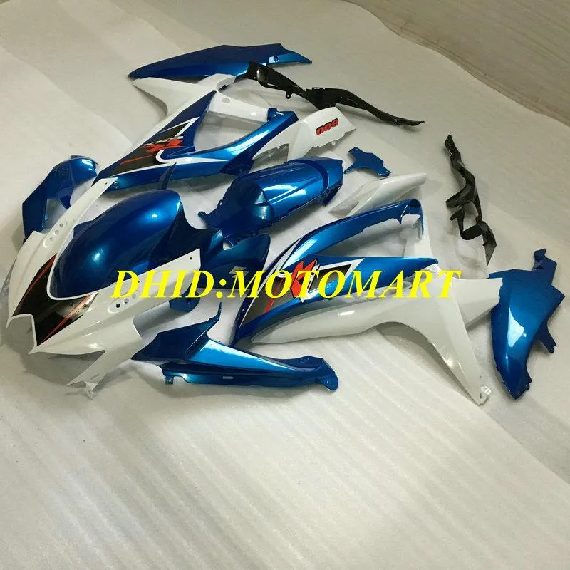 Motorcycle Fairing kit for SUZUKI GSXR600 750 K8 08 09 GSXR600 GSXR750 2008 2009 ABS Cool White blue Fairings set SA51