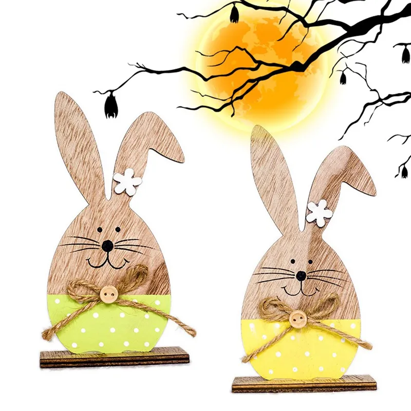 Kit De Manualidades De Pascua 264 Piezas – Huevos Y Conejos De Madera Para Pintar | Decoración DIY Con Cuerdas Y Pompones