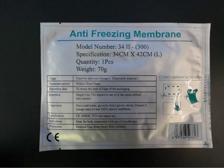 Slimming Machine Dhl Fast Antifreeze Membrane 34 42Cm 12 12Cm 32 32Cm Antifreezing Anti Freezinga Membrane Pad For Fat Freezing 50Pcs