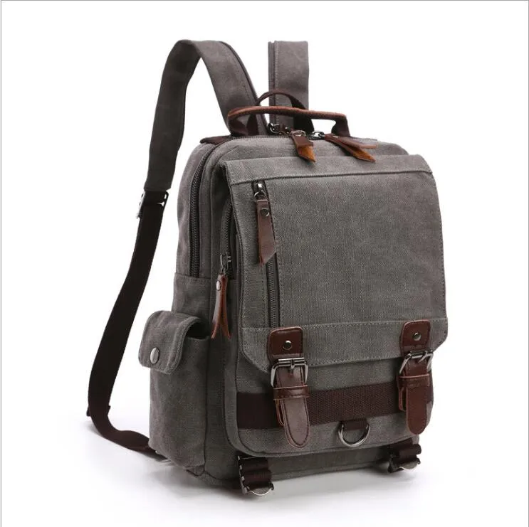 HBP Canvas Mulheres Homens Mochila Estilo Viagem Bagagem Saco Único Cinta Dois Saco Da Cintura