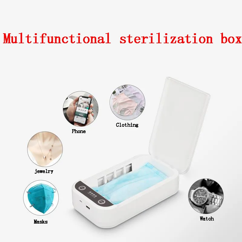 Scatola di sterilizzazione multifunzionale Sterilizzatore per cellulare UV ultravioletto Maschere intelligenti Disinfettante Dispositivi di protezione Spedizione gratuita da DHL