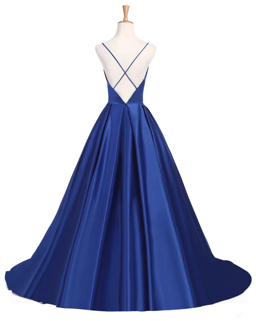 Sexy Satin A-Line Long Evening Gown Royal Blue Halter Neck with Lace-Up Backless Design from Dhgate Evening Dresses - price 80.51 Sexy Satin A-Line Long Evening Gown Royal Blue Halter Neck with Lace-Up Backless Design from Dhgate Evening Dresses - price 80.51