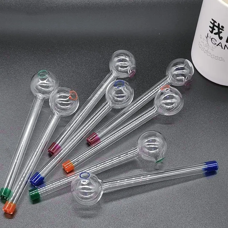 Clear Glass Oil Burner Glass Tube Pipe Oil Nail Smoking Pipe Glass Oil Pipe  Thick Clear From Dhgate0217, $0.36