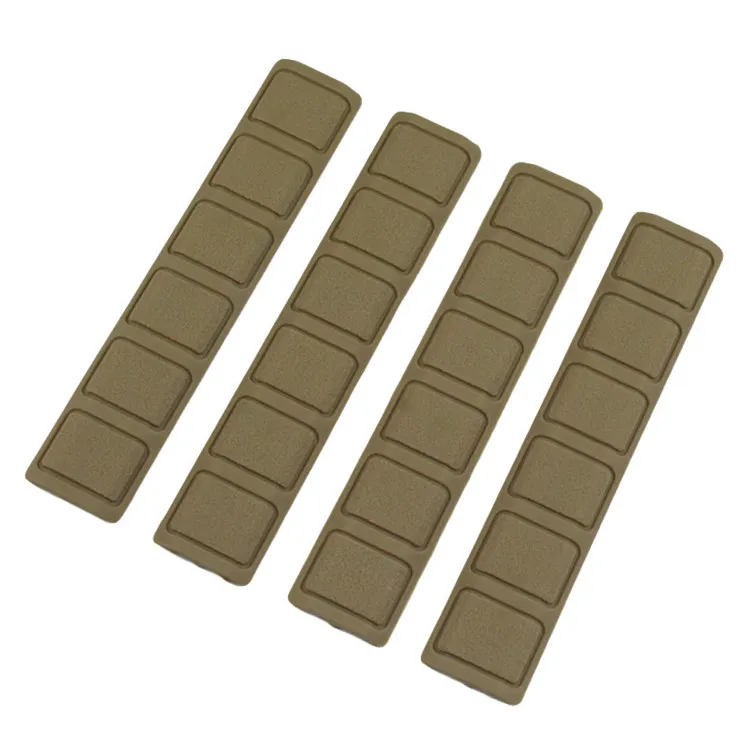 Tactical 4pcs Rubber soft Anti Slip Rail Cover Handguard picatinny rail sections Keymod Rail Cover