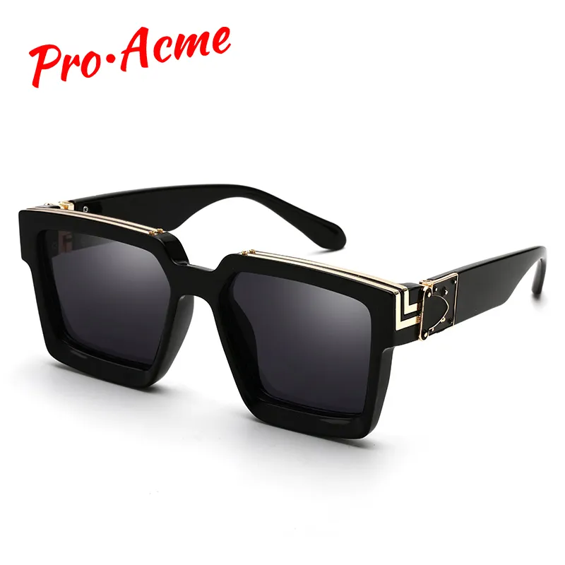 Sunglasses Pro 2022 Square Men女性ファッション厚いフレームメガネメンズUV400男性セレブPD1399