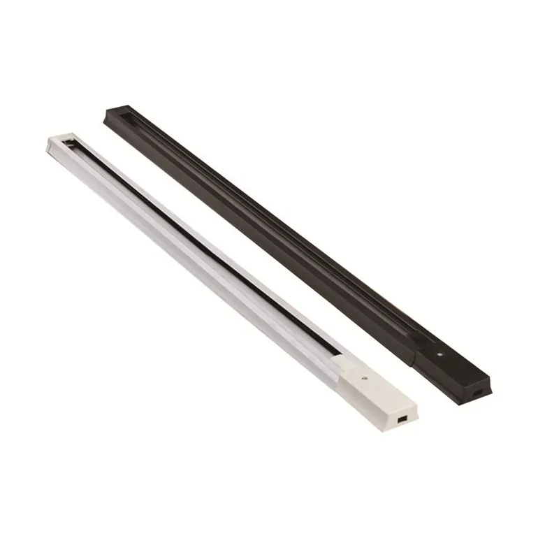 LED Track Rail Lighting Fixtures Thick Aluminum 0.5M 2 Wire Universal Rails