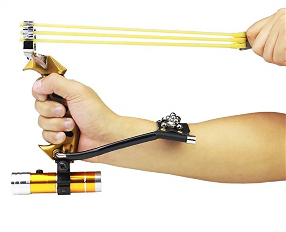 Slingshot Hunting Wrist Flat Rubber Band Powerful Outdoor Shooting