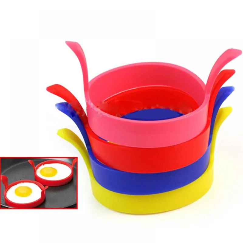 Silikon Spiegelei Pfannkuchen Ring Tragbare Runde Form Eier Form für Kochen Frühstück Braten Pan Ofen Küche Gadgets