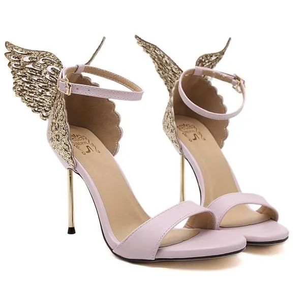 Sophia Webster Evangeline Angel-wing High Heel Sandal New Butterfly Rhinestone Studded Leather Sandals With Fine Heel Sandals SIZE 35-40
