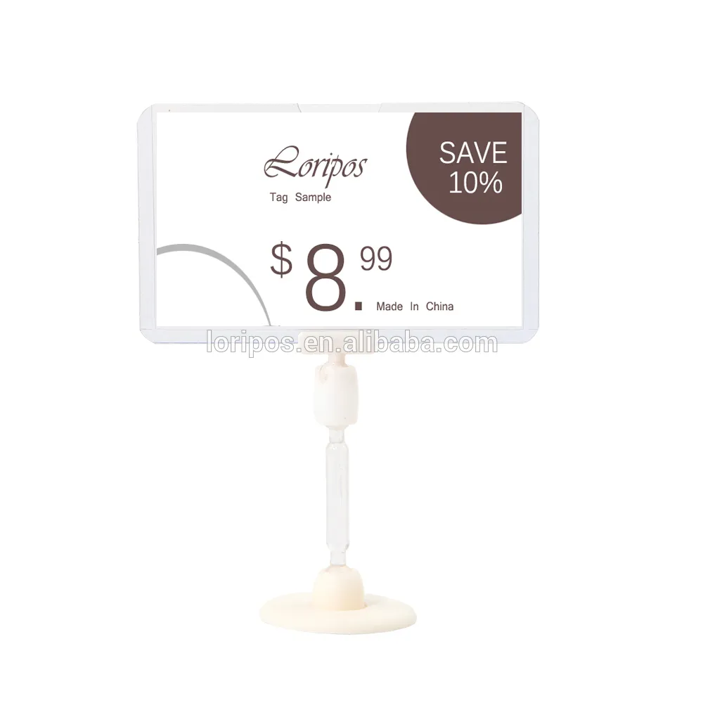 Supermarket  Shelf Pipe Clip Label Sign Paper Name Card Holder Stand Pvc Cover Sleeve For Merchandise Info Price Display