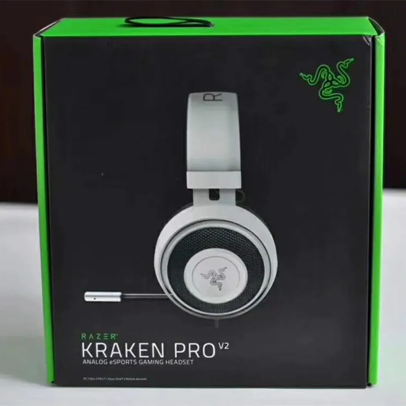 Razer Kraken Pro V2 Headphones Analog Gaming Headset Fully-retractable with Mic Oval Ear Cushions for PC Xbox One and Playstation 4