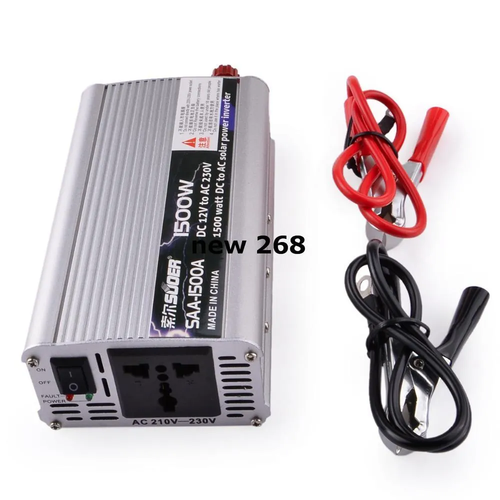 Stroomomvormers auto Auto-omvormer 1500 W Vermogen DC 12 V Naar AC 110