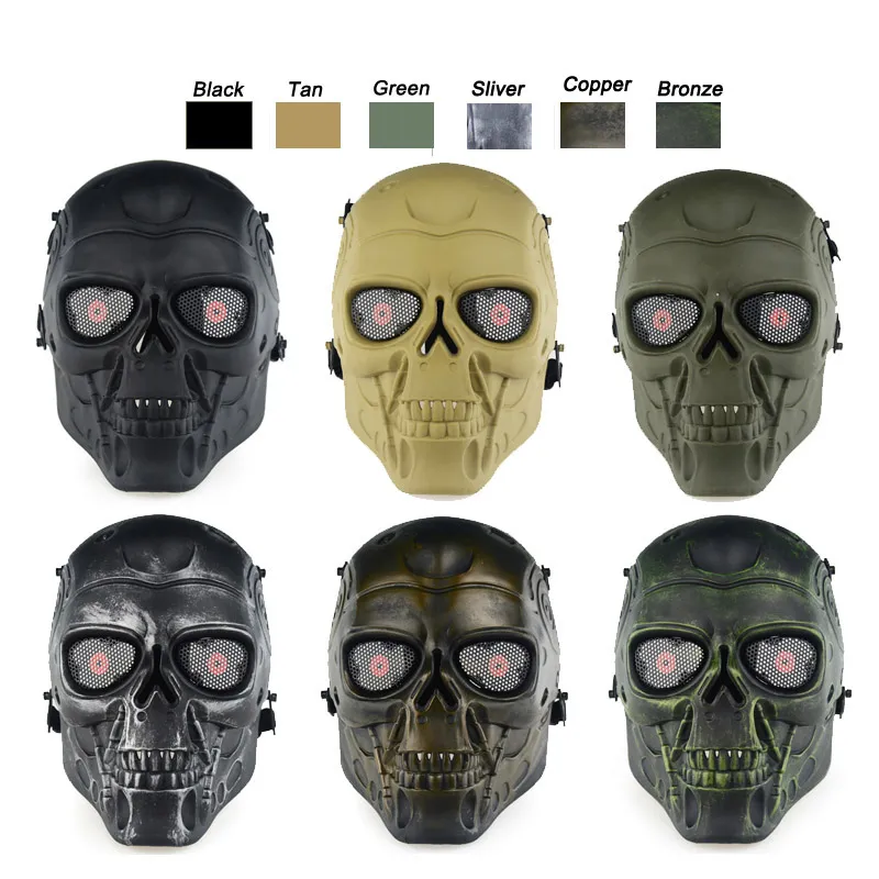 Wüste Corps Maske Outdoor Sports Geräte Schutzausrüstung Full Face Taktische Airsoft Terminator Maske NO03-114